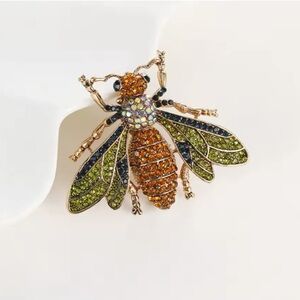 Queen Insect Hazel Bee Brooch